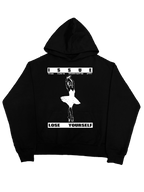 Red Label Hoodie- Czarna