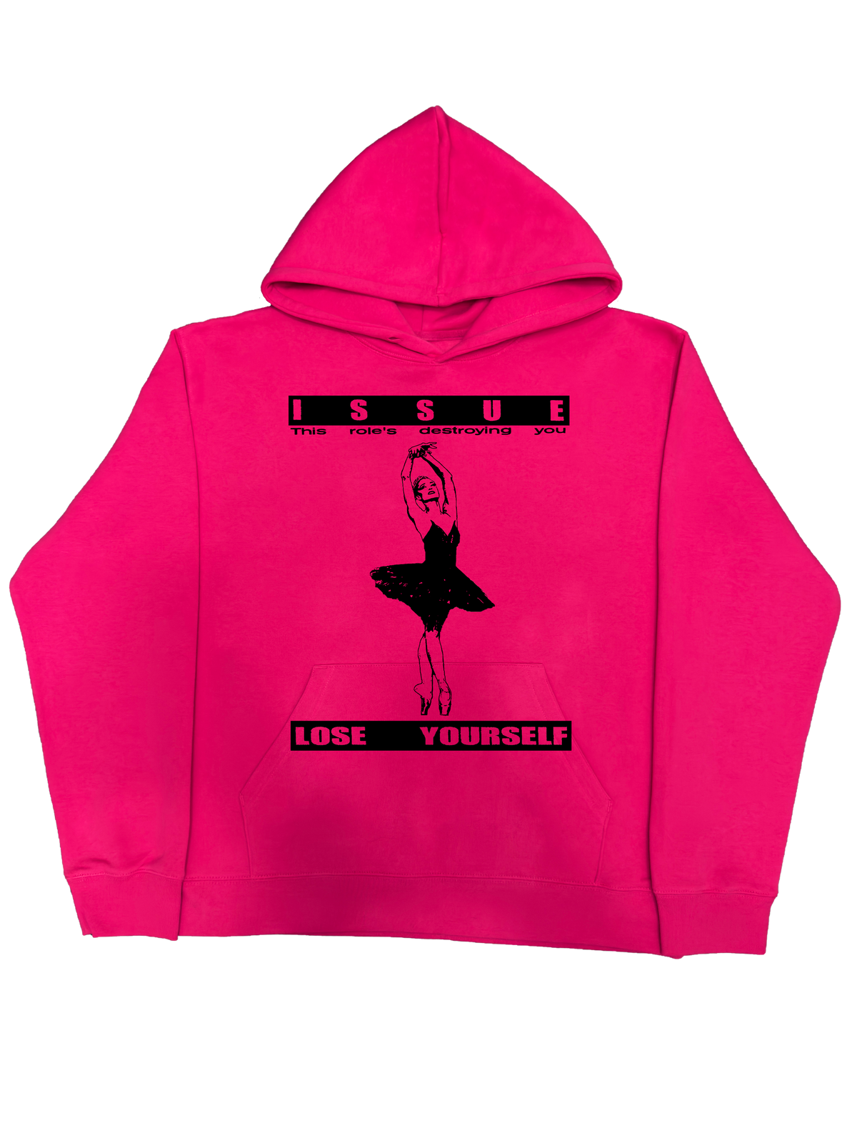 Neon Label Hoodie- Różowa