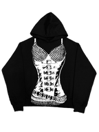 Red Label Hoodie- Czarna