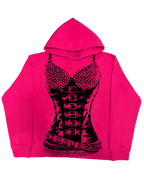 Neon Label Hoodie- Różowa