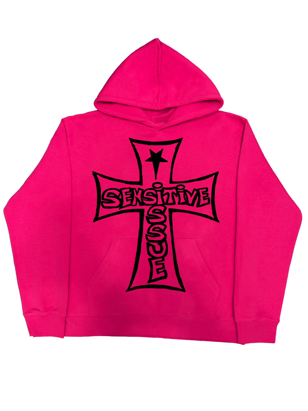 Neon Label Hoodie- Różowa