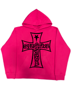 Neon Label Hoodie- Różowa
