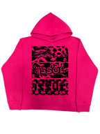 Neon Label Hoodie- Różowa