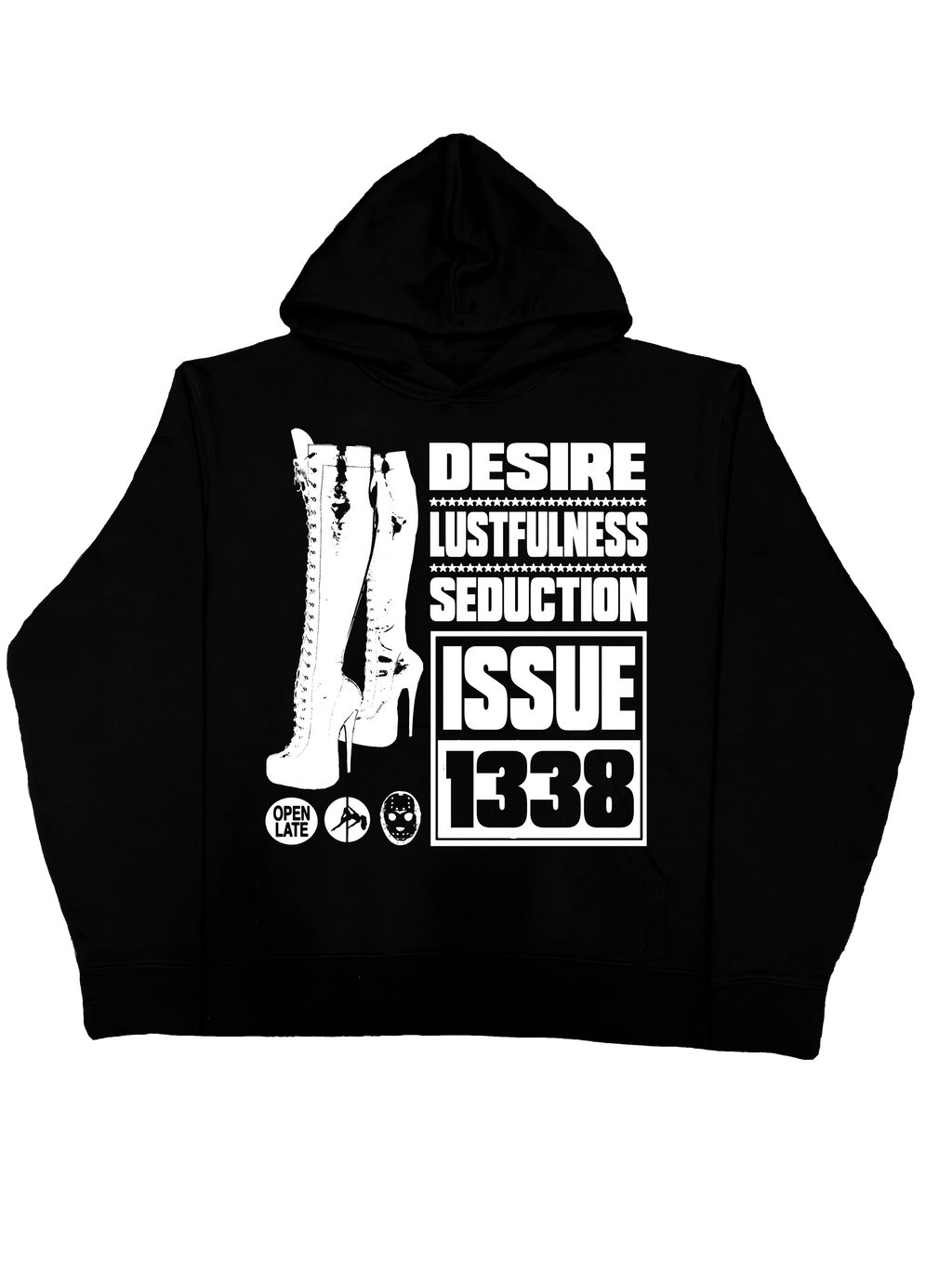 Neon Label Hoodie- Czarna