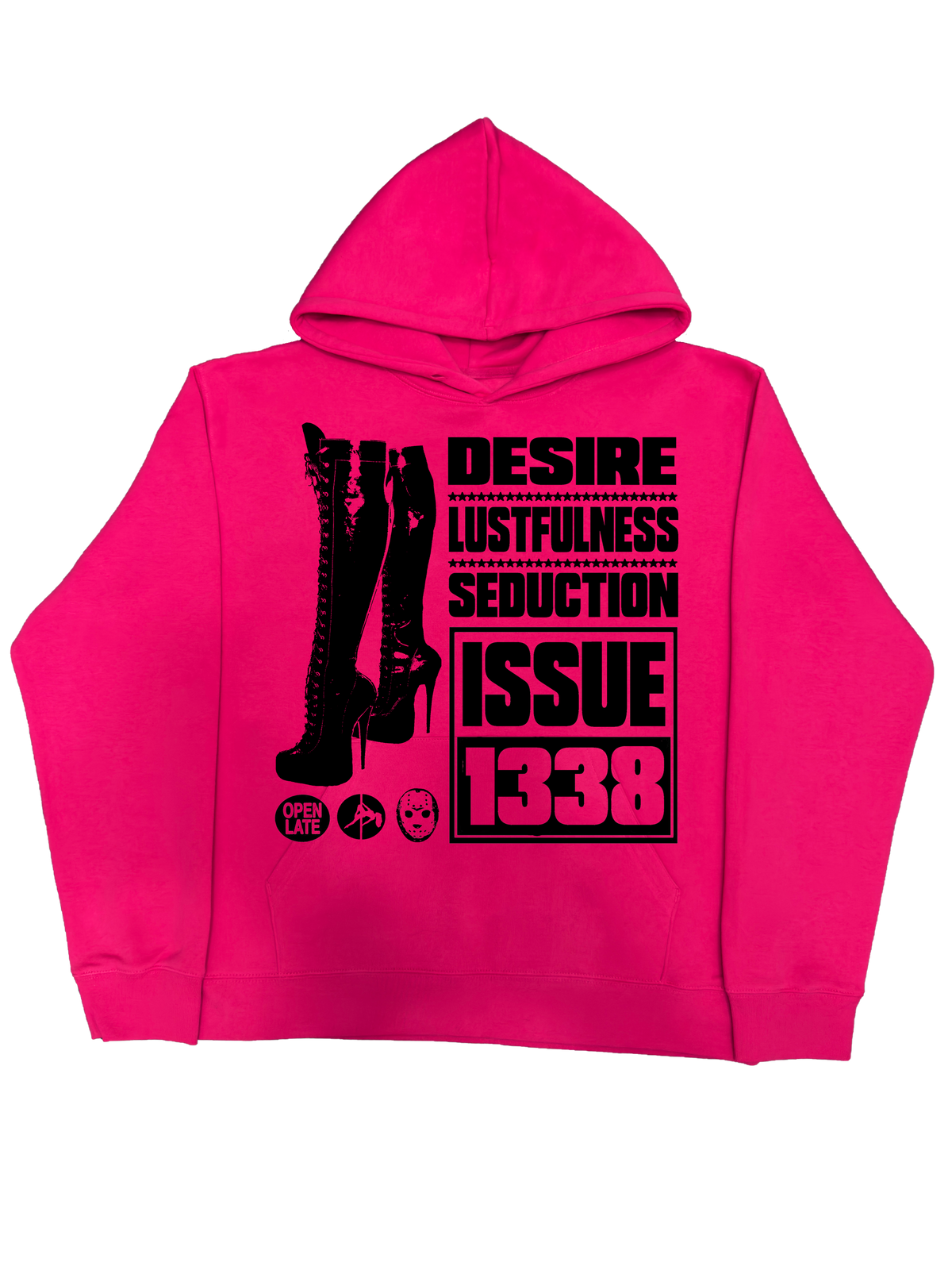 Neon Label Hoodie- Różowa