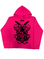 Neon Label Hoodie- Różowa