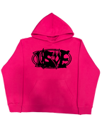 Neon Label Hoodie- Różowa